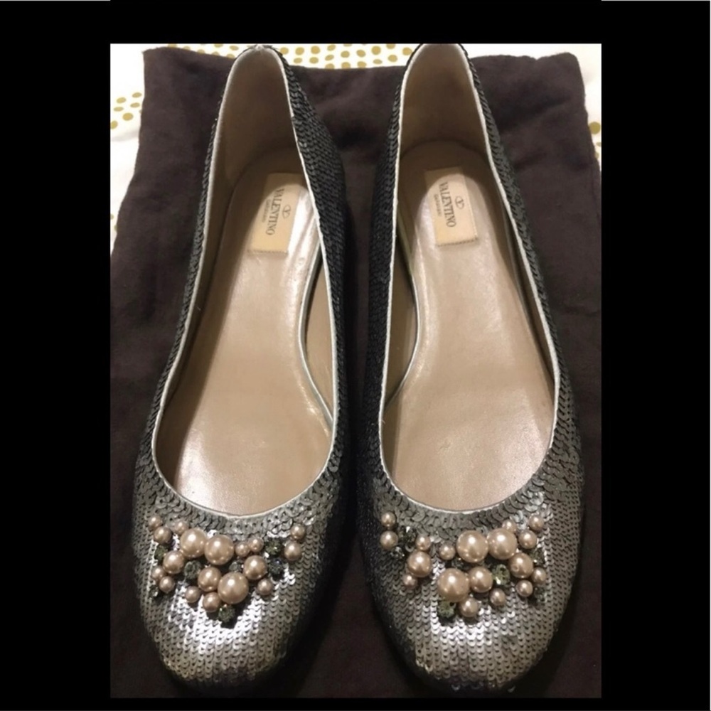 G - Valentino Garavani Sequened Flats